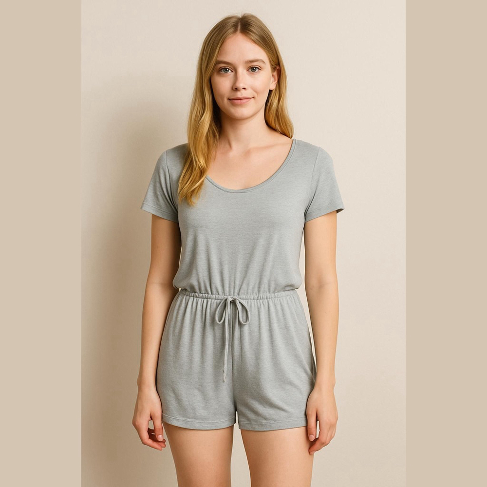 Women's Zenana Romper Size 3X Gray